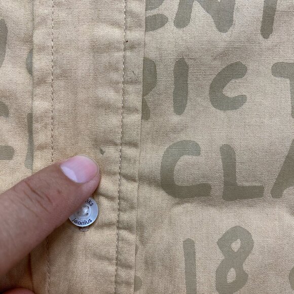 VINTAGE Akademiks Shirt Mens 3XL Tan All Over Print Hip Hop Rap Y2K - Picture 5 of 16